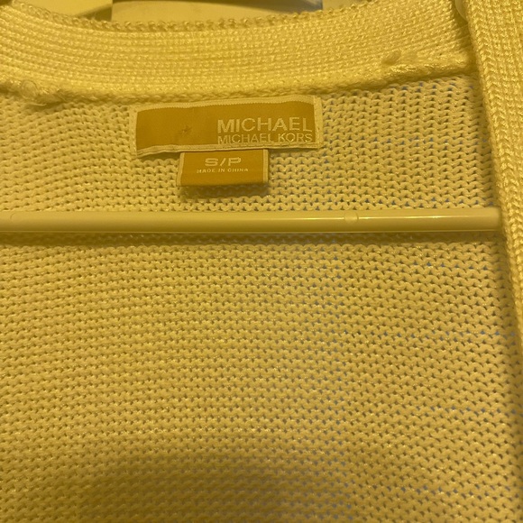 Michael Kors white knit short sleeve cardigan - Picture 3 of 6